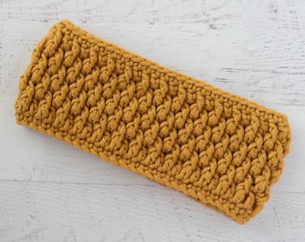 Crochet Ear Warmer Pattern, Crochet Headband Pattern, Alpine Stitch Ear Warmer Pattern