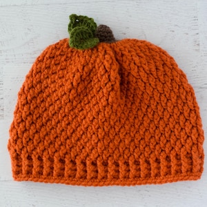 Crochet Pumpkin Hat Pattern, Pumpkin Hats for the Family, Crochet Hat Pattern, Crochet Beanie Pattern, Cap Crochet Pattern image 2