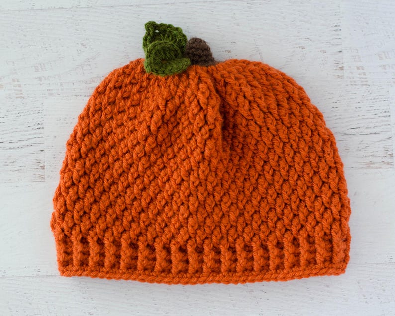 Crochet Pumpkin Hat Pattern, Pumpkin Hats for the Family, Crochet Hat Pattern, Crochet Beanie Pattern, Cap Crochet Pattern image 2