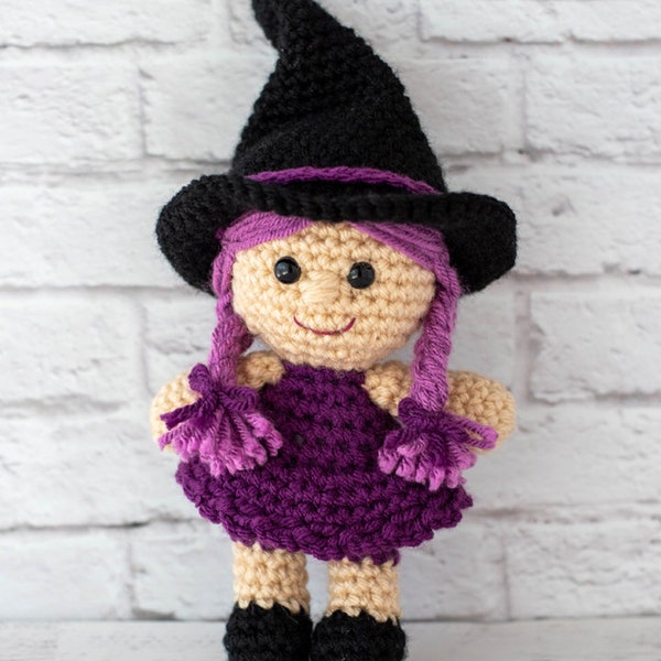 Crochet Witch Doll Pattern Amigurumi PDF - téléchargement immédiat - Sami Tamingo Doll