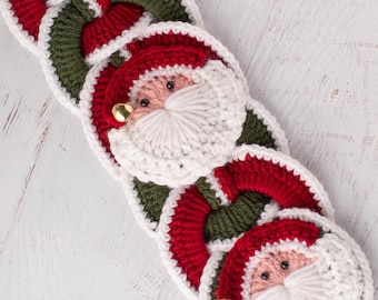 Christmas CROCHET PATTERN instant download -  Santa Wall Hanging, Wall Decor, Christmas Decoration