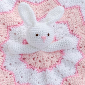 Crochet lovey pattern Bunny Crochet Lovey blanket amigurumi Pattern, bunny pattern, crochet bunny, CROCHET PATTERN instant download image 2