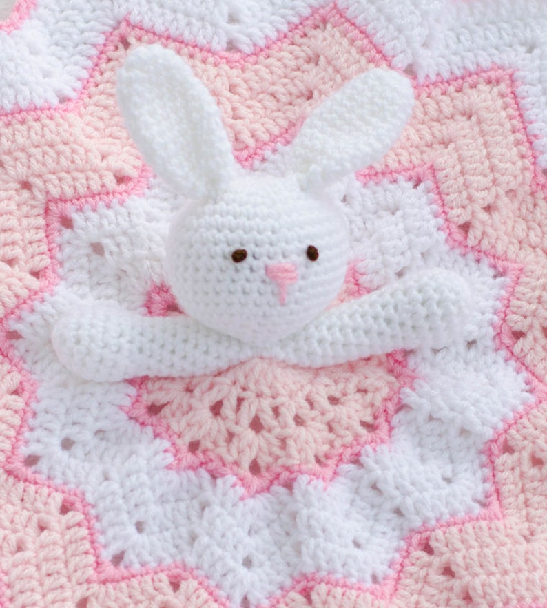 Crochet lovey pattern Bunny Crochet Lovey blanket amigurumi Pattern, bunny pattern, crochet bunny, CROCHET PATTERN instant download image 2