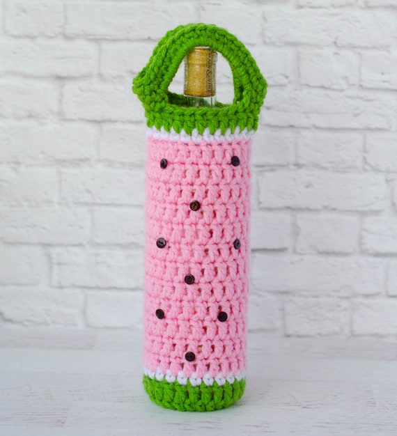 Bottle Cozy Crochet Wine Bottle Tote Free Pattern Handmade Crochet