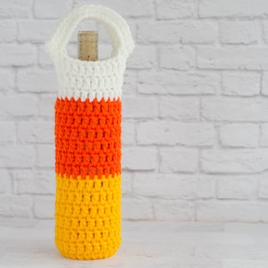 Crochet Wine Cozy Pattern, Crochet Candy Corn Pattern, Fall Crochet Wine Cozy Pattern, Crochet Pattern PDF