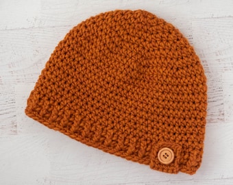 Easy Crochet Pattern-Crochet Hat- Jefferson Street Beanie Pattern, Crochet Hat Pattern PDF - Crochet Beanie, Cap Crochet Pattern