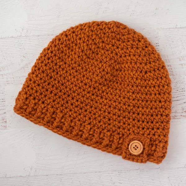 Easy Crochet Pattern-Crochet Hat- Jefferson Street Beanie Pattern, Crochet Hat Pattern PDF - Crochet Beanie, Cap Crochet Pattern