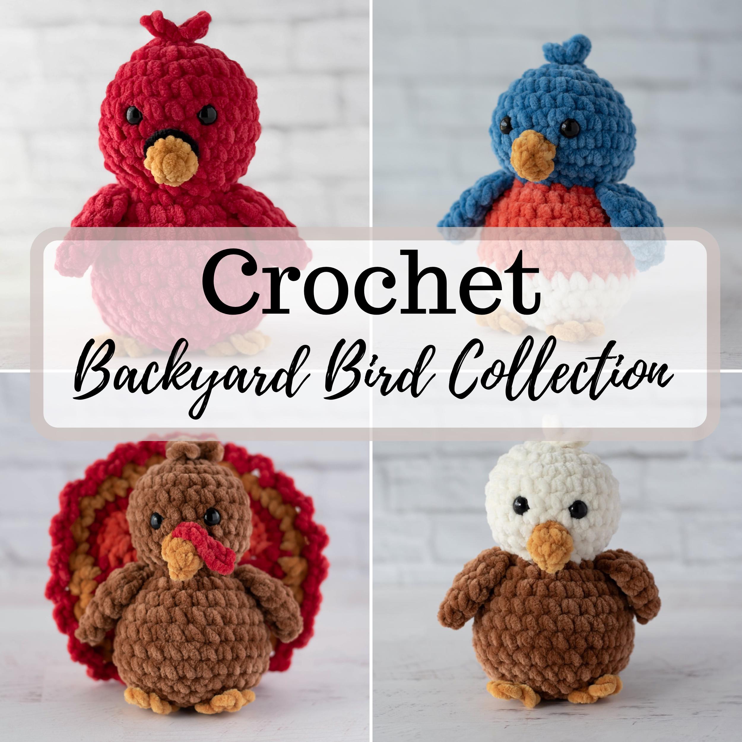 35 Cardinal Crochet Patterns to Stitch for Gifts, Decor, and Bird Lovers 9 Crochet Pattern Backyard Bird Crochet Collection Cardinal