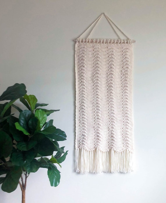 Crochet Wall Hanging Pattern, Boho Wave Crochet WallhangingPattern, Crochet Wall art, Crochet Pattern PDF