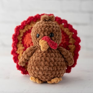 Crochet Turkey Pattern, Amigurumi Turkey Pattern, Thanksgiving Crochet Pattern, Turkey Amigurumi, PDF Tutorial Instant Download
