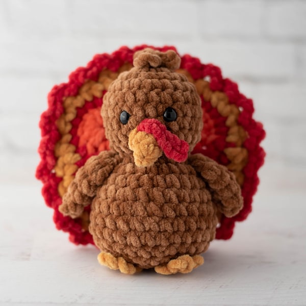 Crochet Turkey Pattern, Amigurumi Turkey Pattern, Thanksgiving Crochet Pattern, Turkey Amigurumi, PDF Tutorial Instant Download