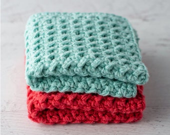 Crochet Washcloth Pattern, Easy & Quick Dishcloth to Crochet!  Pattern PDF