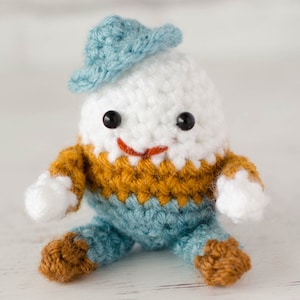 Crochet Mini Humpty Dumpty Pattern, Crochet Humpty Dumpty Pattern, Crochet Easter Egg Humpty Dumpty Pattern, Pattern-PDF