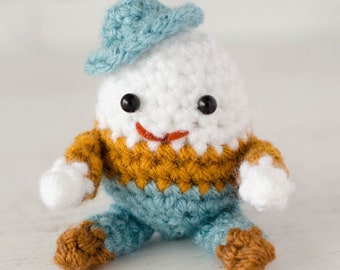 Crochet Mini Humpty Dumpty Pattern, Crochet Humpty Dumpty Pattern, Crochet Easter Egg Humpty Dumpty Pattern, Pattern-PDF