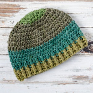 Men&#39;s Beanie Pattern, Brawny Beanie, Crochet Hat Pattern, Crochet Beanie Pattern, Hat Crochet Pattern