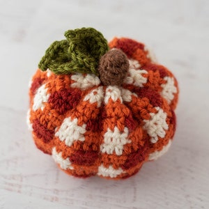 Crochet Plaid Pumpkin Pattern, PDF Pattern for a plaid pumpkin, INSTANT Download Pattern PDF image 4