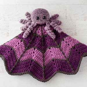 Crochet lovey pattern Spider Crochet Lovey blanket amigurumi Pattern, spider pattern, crochet spider web, CROCHET PATTERN download image 1