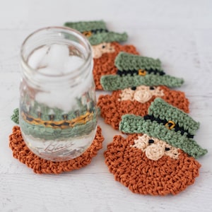 Crochet Leprechaun Coaster Pattern, Crochet Pattern PDF Download