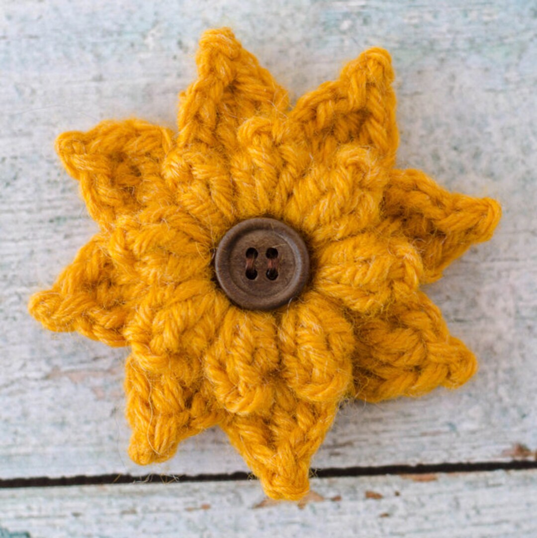 Crochet Flower PDF Crochet Black Eyed Susan Flower Pattern Pattern