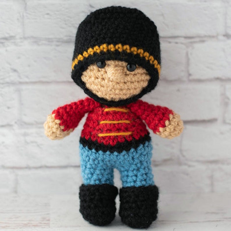 Crochet Nutcracker Pattern Amigurumi PDF instant download Crochet Nutcracker Doll Pattern image 2