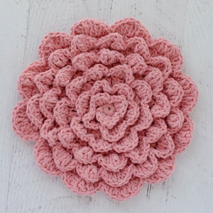 Crochet Wallflower Pattern, Crochet flower Pattern, Crochet Flower Wallhanging, Crochet Pattern PDF