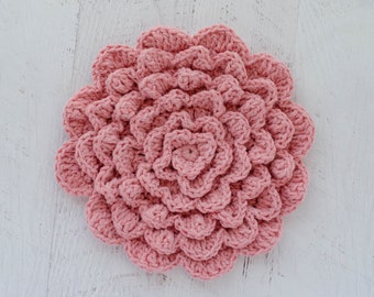 Crochet Wallflower Pattern, Crochet flower Pattern, Crochet Flower Wallhanging, Crochet Pattern PDF