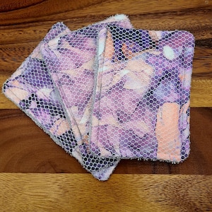 Reusable Sponge 3-Pack – Eco-Friendly Kitchen Scrubbers – 4x6 Washable Sponges – Handmade Zero Waste Cleaning Pads