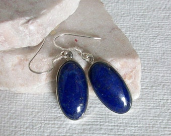 Boucles d'oreilles en lapis-lazuli, Boucles d'oreilles en lapis lazuli en argent sterling, Boucles d'oreilles en lapis lazuli véritable, Boucles d'oreilles en lapis bleu, Charme de pierres précieuses, GSA