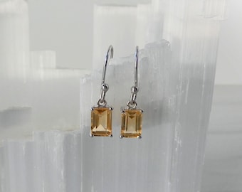 Citrine Earrings, Sterling Silver Yellow Citrine Earrings, Citrine Dangle Earrings, November Birthstone ,Gemstone Appeal, GSA