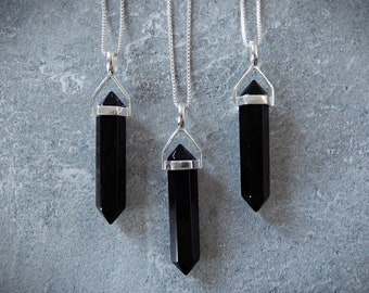 Obsidian Necklace, Black Obsidian Necklace, Genuine Obsidian, Obsidian Crystal, Gemstone Point, Healing Gemstone, Gemstone Appeal, GSA