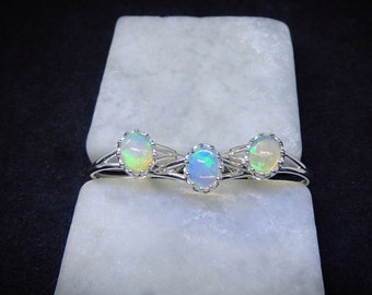 Opal Ring, Ethiopian Opal Rings, Sterling Silver Ethiopian Opals, October Birthstone, Opal Gemstone Rings, Flash Opal, Gemstone Appeal, GSA