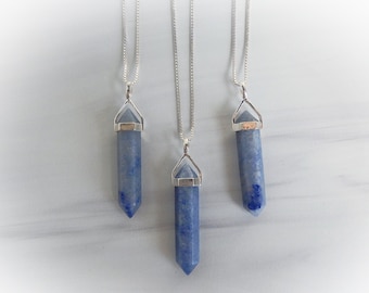 Magic Blue Quartz Necklace - Etsy UK