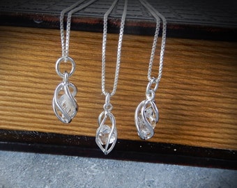 Herkimer Diamond Necklace Sterling Silver • Affordable Diamond Pendant • Genuine Herkimer Diamond • April Birthstone • Holiday Gift