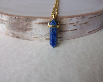Lapis Necklace, Lapis Lazuli Pendant, Gemstone Point, Healing Crystal Necklace, Lapis Lazuli  Point, Layering Necklace, Gemstone Appeal, GSA