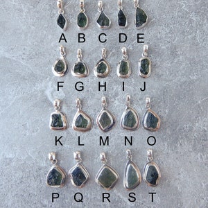 Moldavite Necklace, Raw Green Gemstone, Sterling Silver Authentic Meteorite Necklace, Genuine Moldavite, Healing Stone, GemStoneAppeal, GSA 画像 3