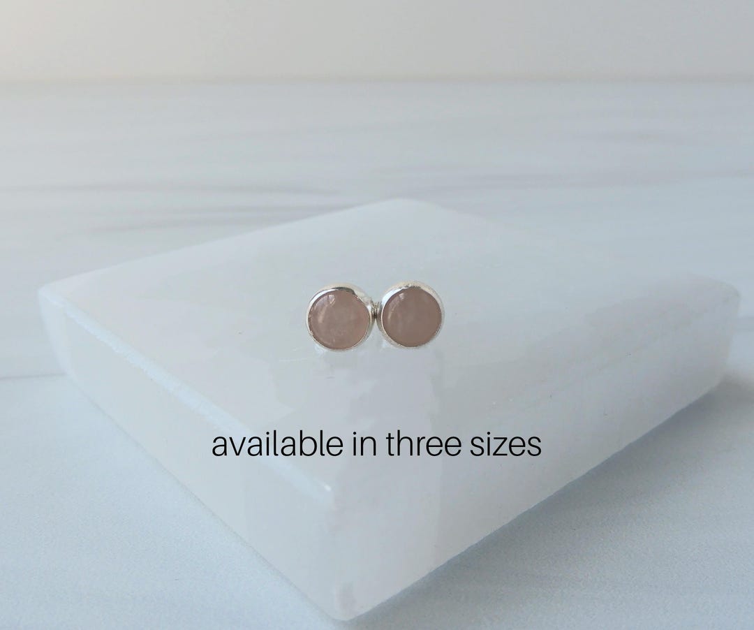 simple rose quartz stone earrings *** pendant (TNJ exclusive)