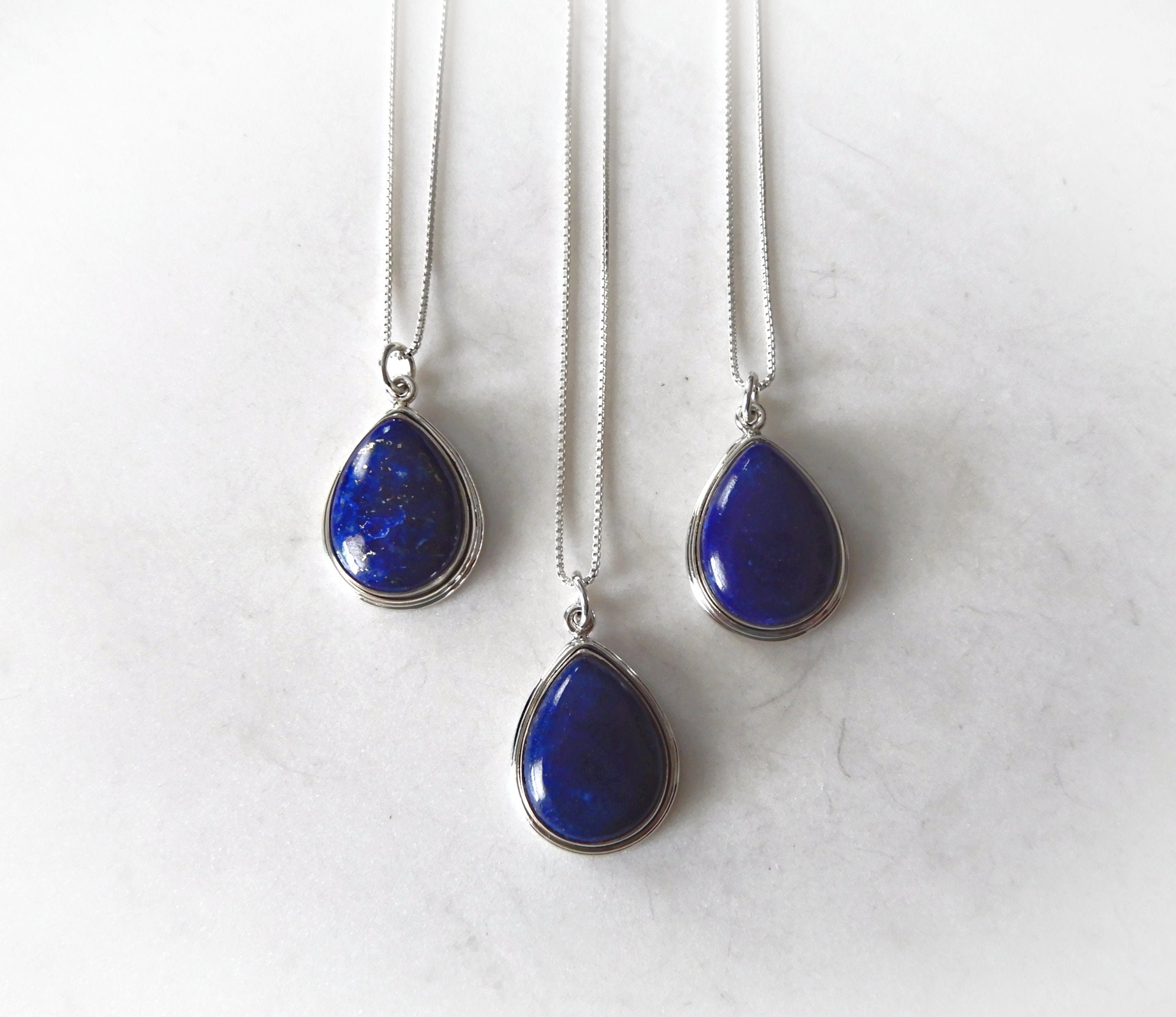 Lapis Lazuli Necklace Silver Lapis 