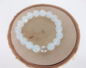 Opalite Beaded Bracelet, Beaded Gemstone Stretch Bracelet, Genuine Opalite Bracelet, Gemstone Stacking Bracelets, Gemstone Appeal, GSA