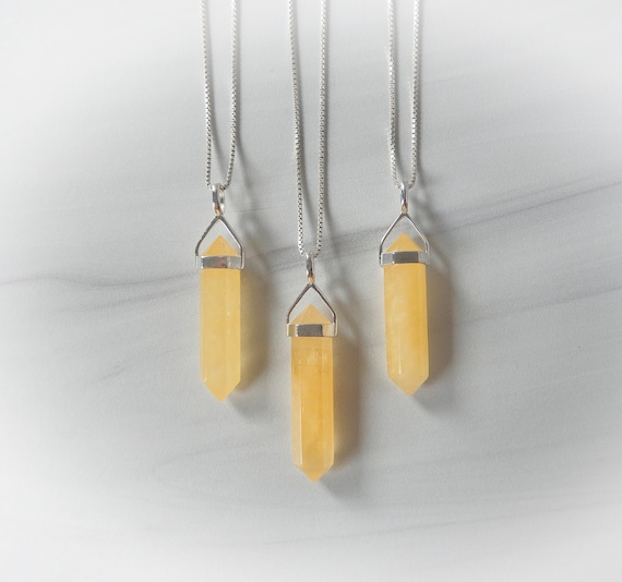 Orange calcite hotsell pendant