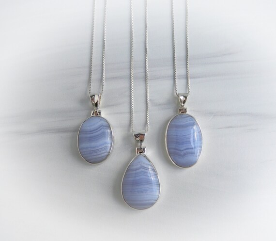 Blue Lace Agate Pendant