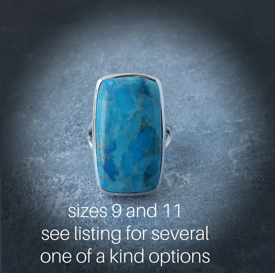 Turquoise Rings Sterling Silver • Kingman Turquoise Ring • December ...