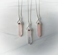 Rose Quartz Necklace, Raw Rose Quartz Necklace, Rose Quartz Sterling Necklace, Real Rose Quartz, Healing Gemstone, Gemstone Appeal, GSA