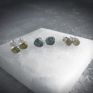 Raw Gemstone Earrings, Raw Aquamarine Earrings, Raw Herkimer Earrings, Raw Peridot Earrings, Birthstone Earrings, Gemstone Appeal, GSA
