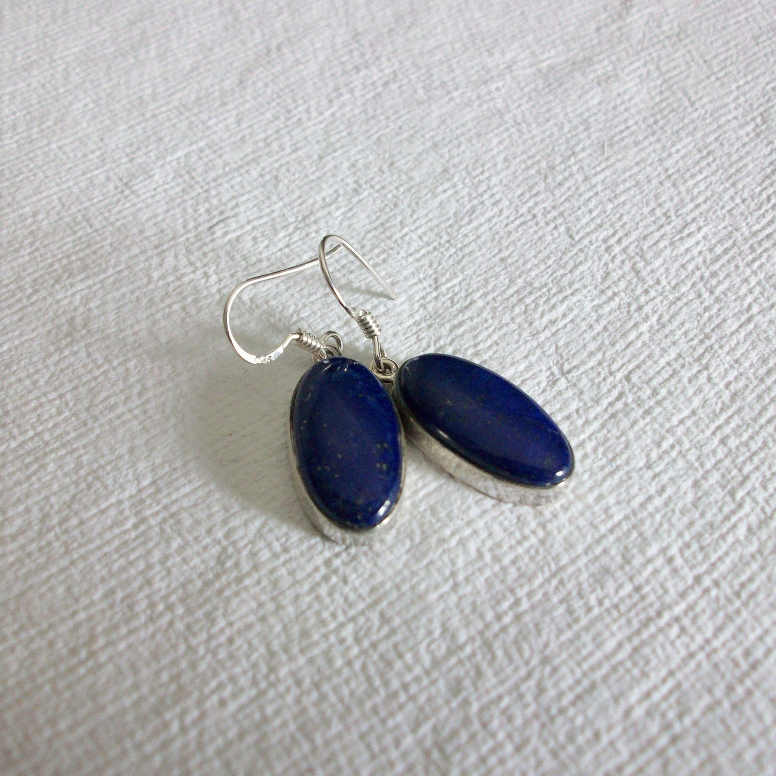 Lapis Lazuli Fortuna Earrings Silver