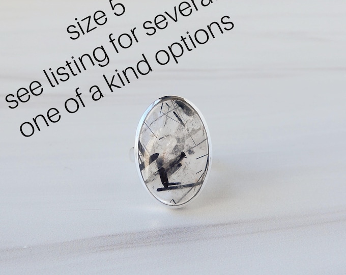 •RUTILATED QUARTZ - SMALL OVAL• sterling silver necklace (18