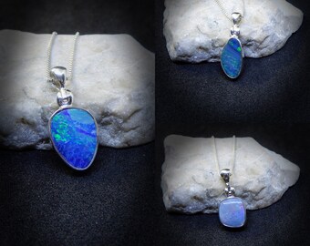 Opal Necklace, Opal Pendant, Genuine Australian Opal Pendant, Unique Opal, October Birthstone, Iridescent Opal Pendant, Gemstone Appeal, GSA