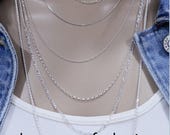 925 Sterling Silver Chain, Necklace Chain for Women and Men, Chain