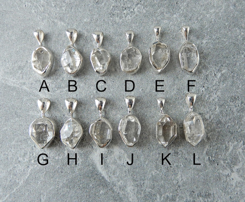 Herkimer Diamond Necklace Sterling Silver • Herkimer Pendant • Genuine Herkimer Diamond • Sterling Diamond • April Birthstone • Great Gift image 4