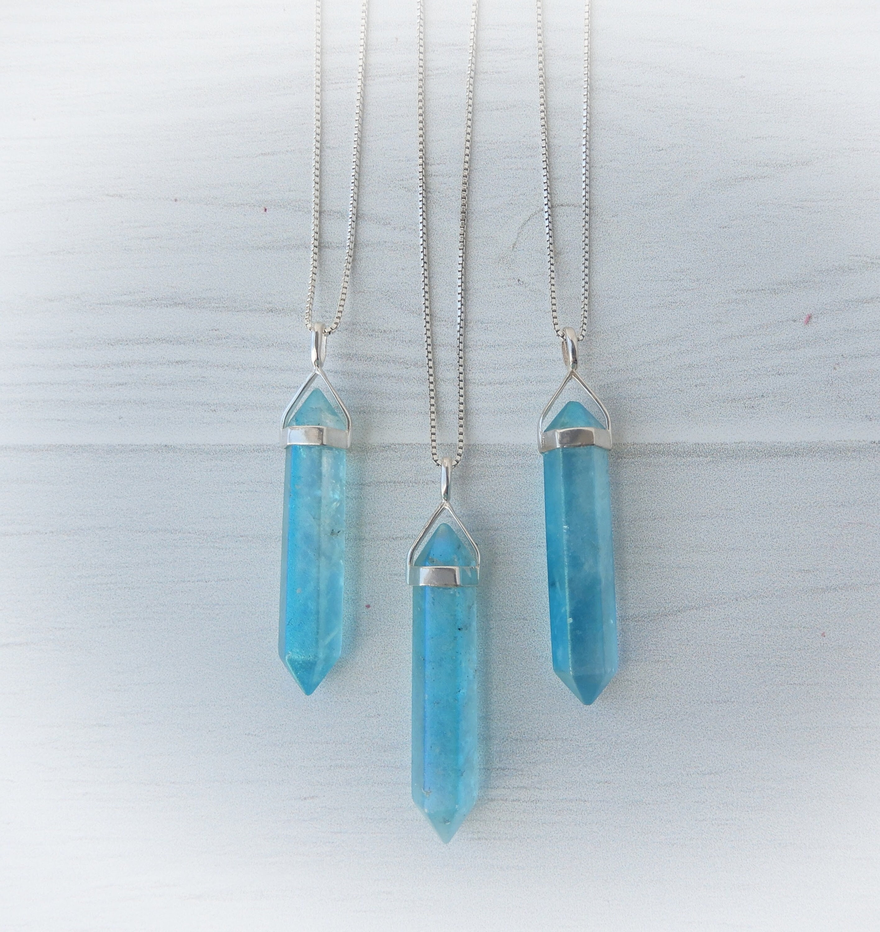 Blue Quartz Necklace - Etsy