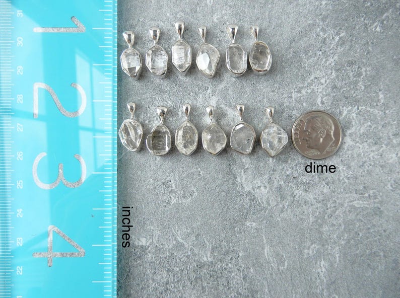 Herkimer Diamond Necklace Sterling Silver • Herkimer Pendant • Genuine Herkimer Diamond • Sterling Diamond • April Birthstone • Great Gift image 9